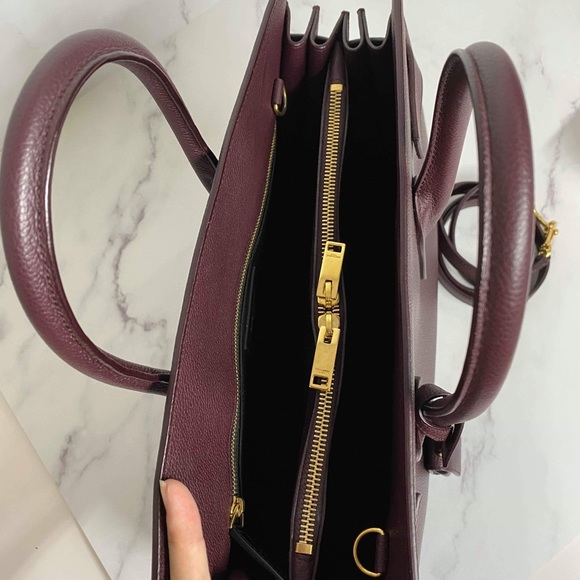 Saint Lauren sac de jour small , burgundy - Picture 3 of 7